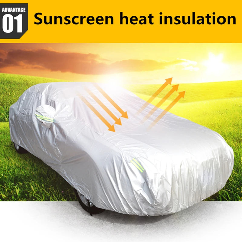 Universal  for Sedan Car Covers Size S/M/L/XL/XXL Indoor Outdoor Full Auot Cover Sun UV Snow Dust Resistant Protection Cover