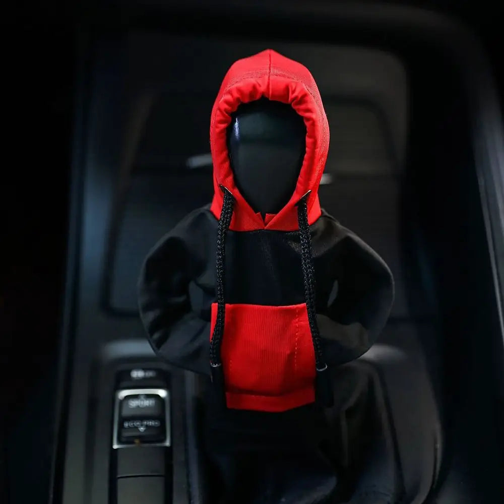 Creative Hoodie Car Gear Shift Cover Color Stitching Hoodie Car Interior Cotton Gear Shift Knob Hoodie Cover Car