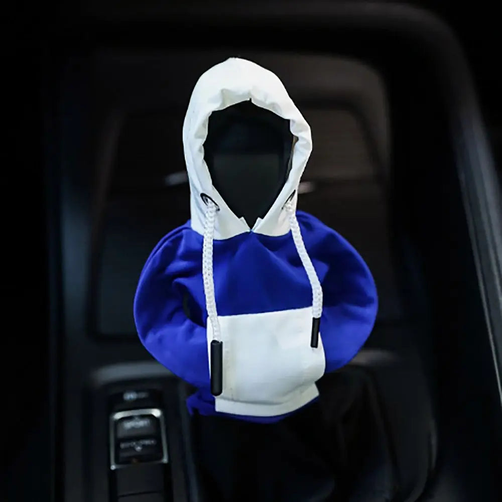 Creative Hoodie Car Gear Shift Cover Color Stitching Hoodie Car Interior Cotton Gear Shift Knob Hoodie Cover Car