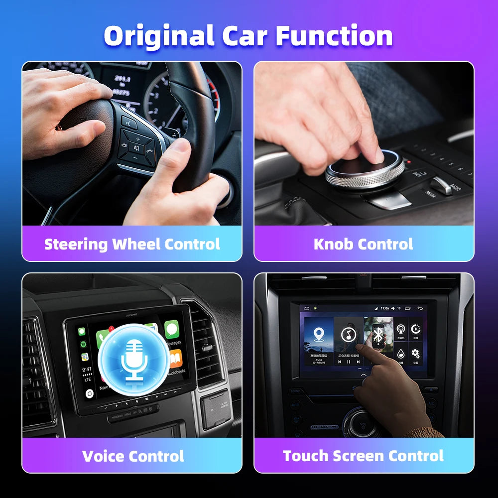 Wireless 2 in1 Carplay Adapter for Android iPhone Auto Wired to Wireless AI Box USB Connection For Volvo Benz Mg Kia Chery VW