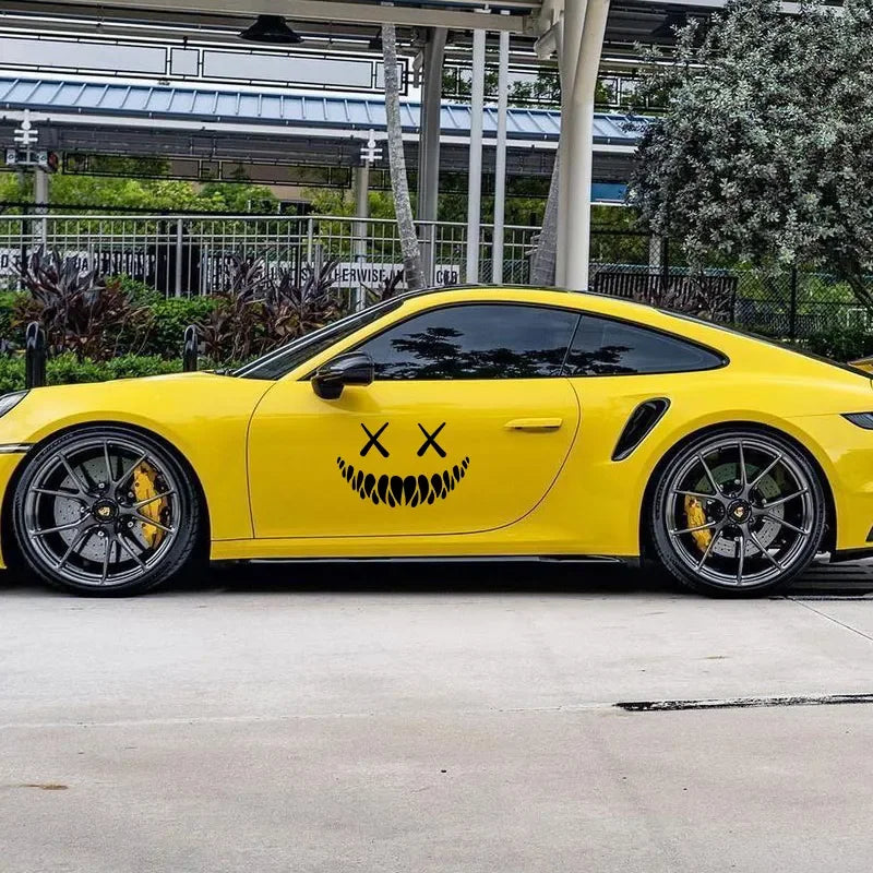 Demon Smiling Face Car Stickers for Rear Windshield Cool Auto Body Styling Waterproof Decoration Automobile Window Vinyl Decals