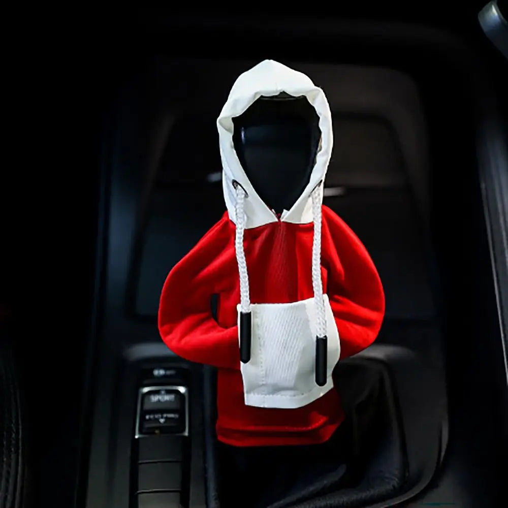 Creative Hoodie Car Gear Shift Cover Color Stitching Hoodie Car Interior Cotton Gear Shift Knob Hoodie Cover Car