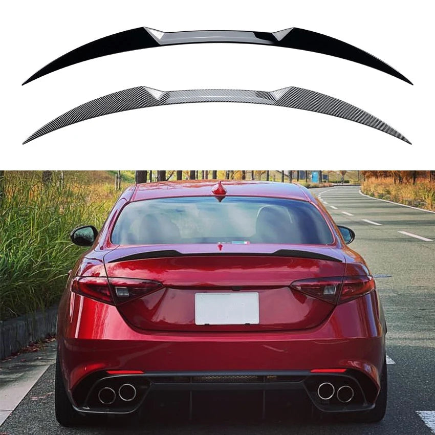 Car Rear Trunk Roof Spoiler Wings Fit For Alfa Romeo Giulia Sedan 2015-2023 Tail Trunk Wing Top Spoiler Wing Kit Protector