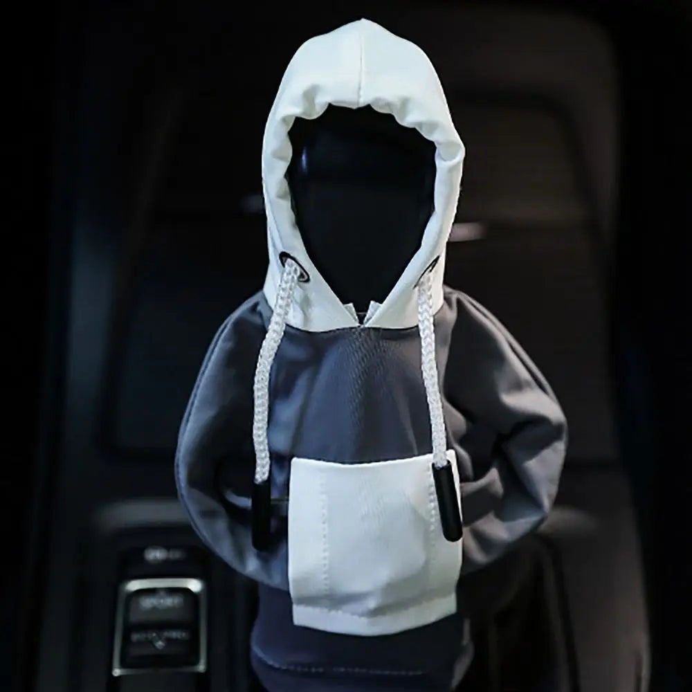 Creative Hoodie Car Gear Shift Cover Color Stitching Hoodie Car Interior Cotton Gear Shift Knob Hoodie Cover Car