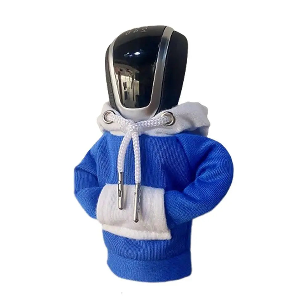 Creative Hoodie Car Gear Shift Cover Color Stitching Hoodie Car Interior Cotton Gear Shift Knob Hoodie Cover Car