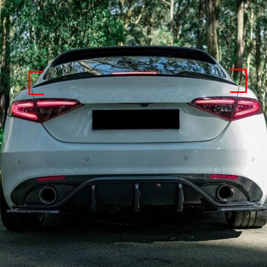 Car Rear Trunk Roof Spoiler Wings Fit For Alfa Romeo Giulia Sedan 2015-2023 Tail Trunk Wing Top Spoiler Wing Kit Protector