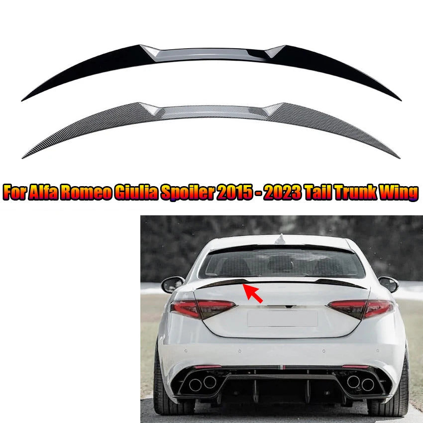 Car Rear Trunk Roof Spoiler Wings Fit For Alfa Romeo Giulia Sedan 2015-2023 Tail Trunk Wing Top Spoiler Wing Kit Protector