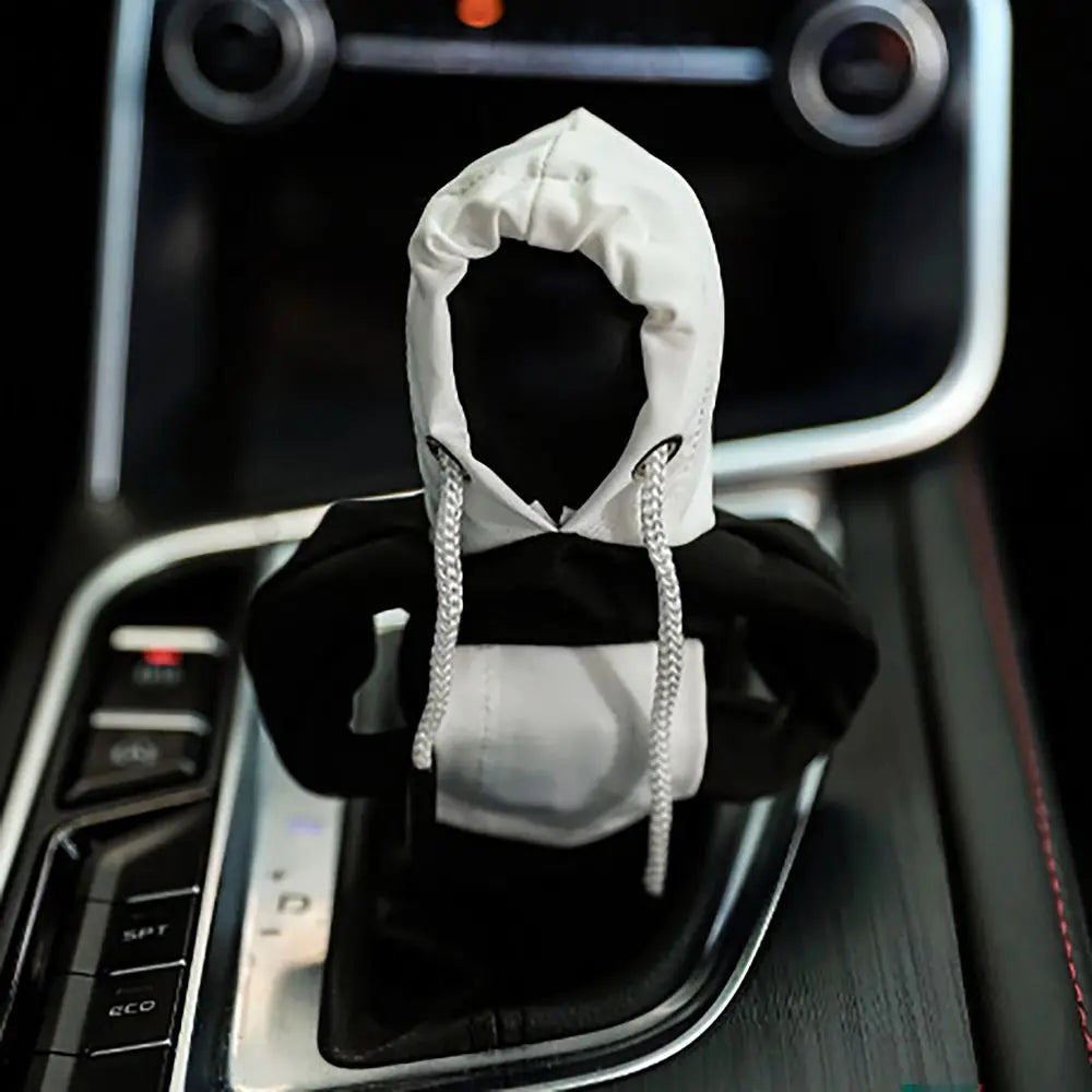 Creative Hoodie Car Gear Shift Cover Color Stitching Hoodie Car Interior Cotton Gear Shift Knob Hoodie Cover Car