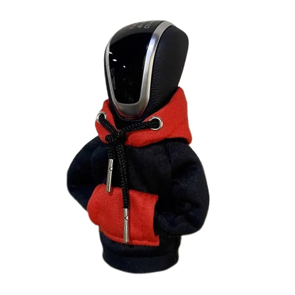 Creative Hoodie Car Gear Shift Cover Color Stitching Hoodie Car Interior Cotton Gear Shift Knob Hoodie Cover Car