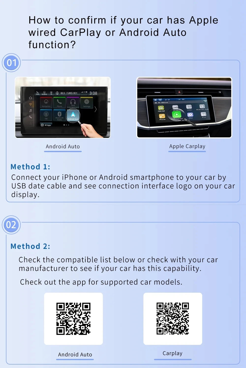 Wireless 2 in1 Carplay Adapter for Android iPhone Auto Wired to Wireless AI Box USB Connection For Volvo Benz Mg Kia Chery VW