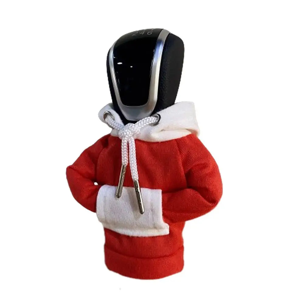 Creative Hoodie Car Gear Shift Cover Color Stitching Hoodie Car Interior Cotton Gear Shift Knob Hoodie Cover Car