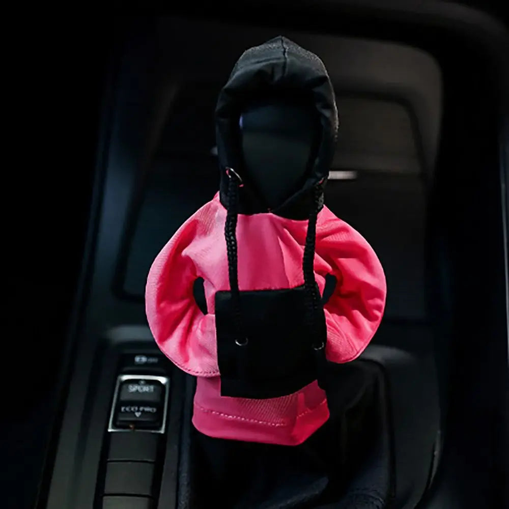 Creative Hoodie Car Gear Shift Cover Color Stitching Hoodie Car Interior Cotton Gear Shift Knob Hoodie Cover Car