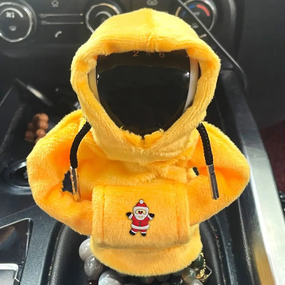Creative Hoodie Car Gear Shift Cover Color Stitching Hoodie Car Interior Cotton Gear Shift Knob Hoodie Cover Car