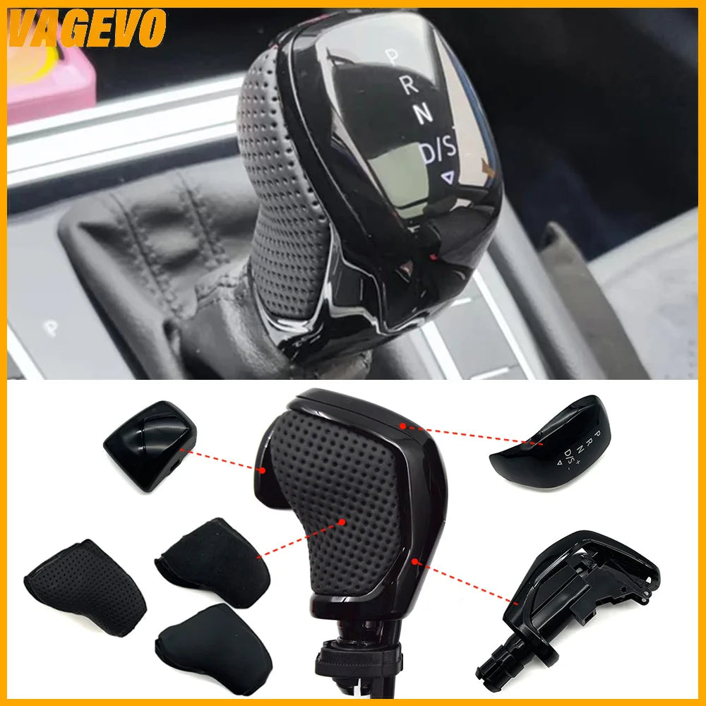 Electronic LED Shift Handle Alcantara leather side cover for Vw Golf Mk6 Mk7 Passat B7 B8 Tiguan Mk2 Dsg, Car Accessories